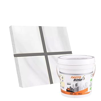 Fastobond Epoxy Grout - 1 Kg & 5 Kg - Solid_ Regular Colors Tile Grout_Fastobond | 3 Components only | Premixed Filler for Uniform Finish (1 KG, Dark Gray)