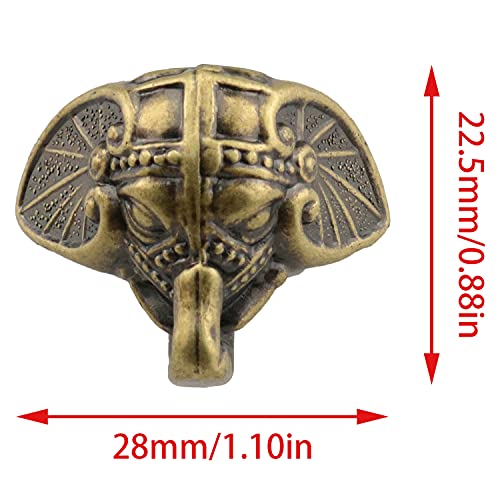 Mtqy Elephant Base Feet Corner 12Pcs Bronze Plastic Elephant Trunk Design Retro Decorative Box Legs Corner Protector Wood Case Leg Chest Feet For Vintage Cabinets, Gift Boxes, Diy Jewelry Boxes #TOP1