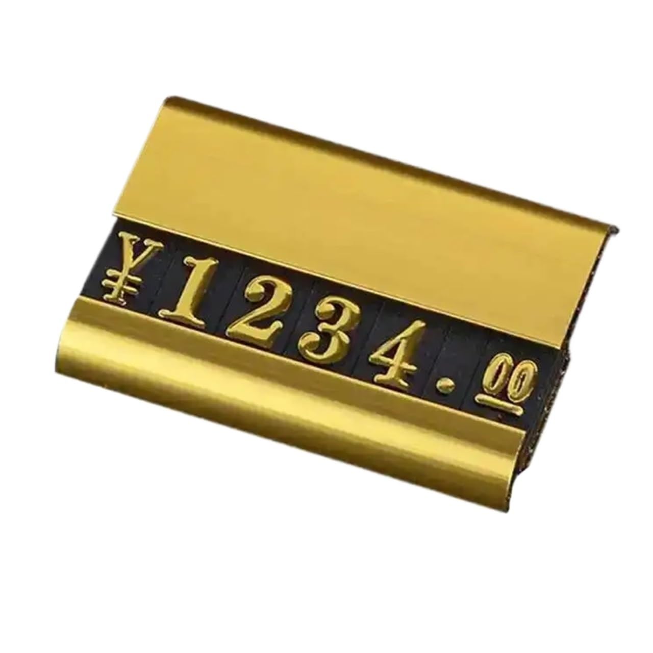 Preisschilder mit Metallrahmen, arabischen Ziffern, 20 Stück