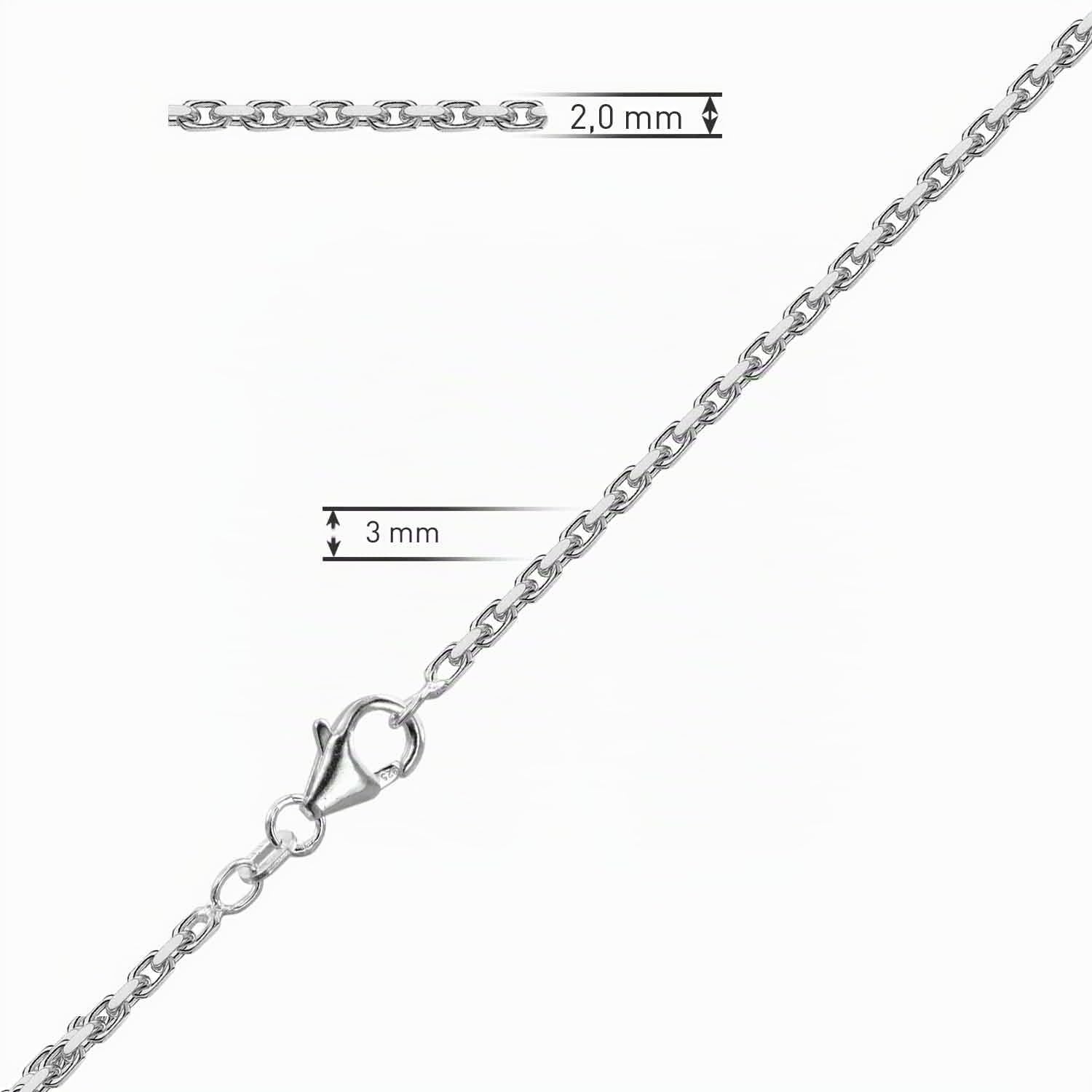 trendor Halskette Herren 925 Silber Ankerkette 2,0 mm 41383