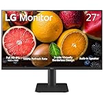 LG FHD Monitor (27MS550) - 27" Full HD (1920x1080) IPS Display, 100Hz Refresh Rate, Flicker Safe, 5ms (GtG) Response time, 3-Side Virtually Borderless Design, Height Adjustment, Built-in Speakers