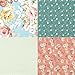 Mililanyo 7 Pieces Cotton Fabric 18 x 22 Inches Precut Patchwork Fabric Set Fat Quarter Bundles for Sewing Quilting Crafting (Peony Lily)