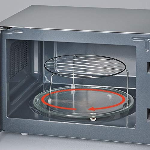 Wnętrze view of SEVERIN Microwave Oven with glass turntable and grill rack