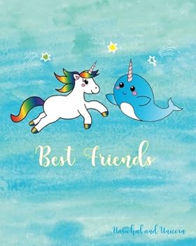 Narwhal and Unicorn Best Friends : Journal, Bullet Dot Grid Notebook - 8 X 10 Diary, 1/4 Inch Dot Grid with 160 Pages, Sturdy Matte Softcover Blank Dotted Paper, Perfect Bound, Cute Notebook Journalin