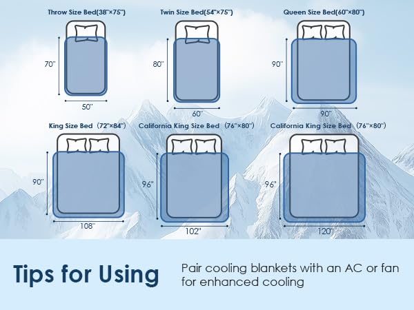 Image of CHOSHOME Cooling Blanket for Hot Sleepers Lightweight Summer Cold Thin Blankets for Sleeping, Hot Flashes Night Sweats, Soft Blanket for Bed, Throw Size, Blue