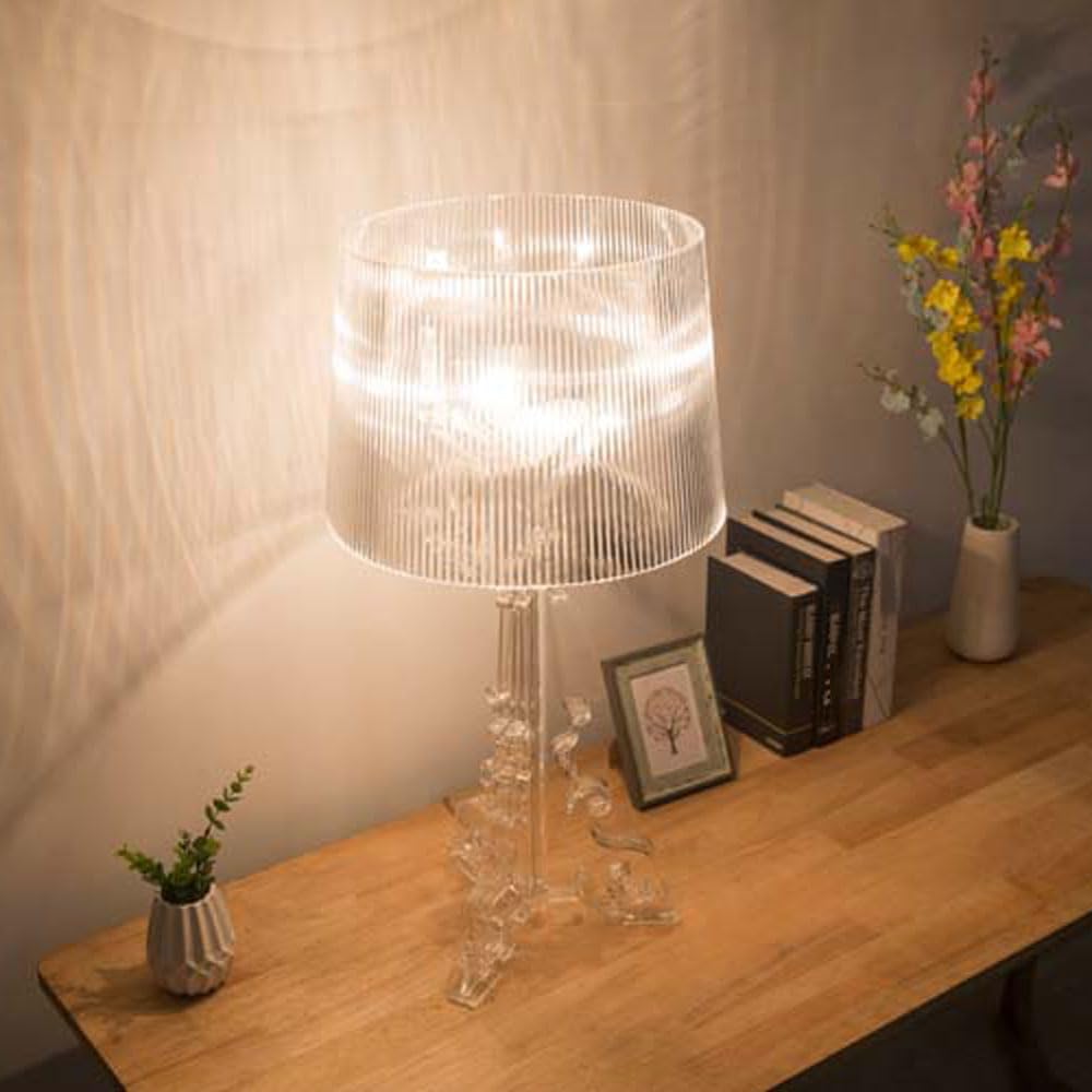 Lampada da Tavolo Moderna Lampada da Tavolo Decorativa in Acrilico Trasparente Lampada da Comodino per Camera da Letto Lampada d'accento per Soggiorno