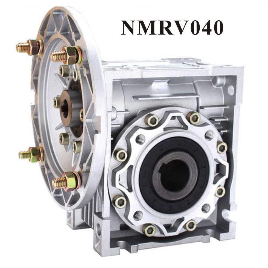 NMRV040 Worm Gear Speed Reducer – 5:1 To 100:1 Ratio, 14mm Input Shaft, Flange Output For CNC, Stepper Motors