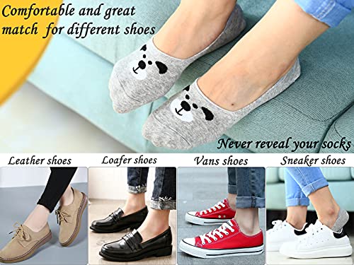 RYI Women Cute No Show Liner Socks for Flats Slip on Shoes Invisible Hidden Low Profile for Boat Shoe 5-9 9-112