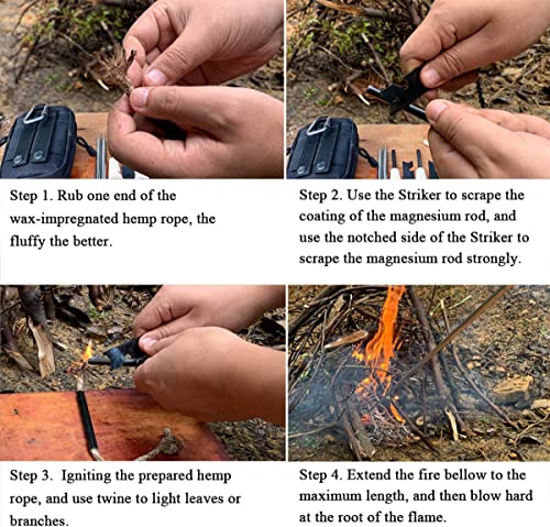 Ferro Rod Fire Starter Kit & Backpacking Multitool | Flint And Steel Striker | Waterproof Magnesium Farrow Rod Tool & Firestarter For Campfires #TOP5