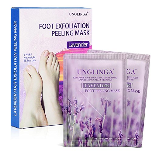 Foot Peel Mask Exfoliating Baby Soft Feet Skin Peeling Booties 2Pack - Remove Dead Skin Calluses in 1-2 Week for Men Women, Lavender Scented