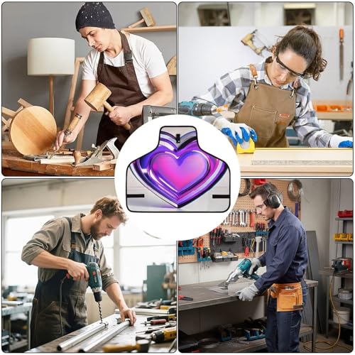 Delantal de trabajo Purple Hearts para hombres y mujeres miniatura 6