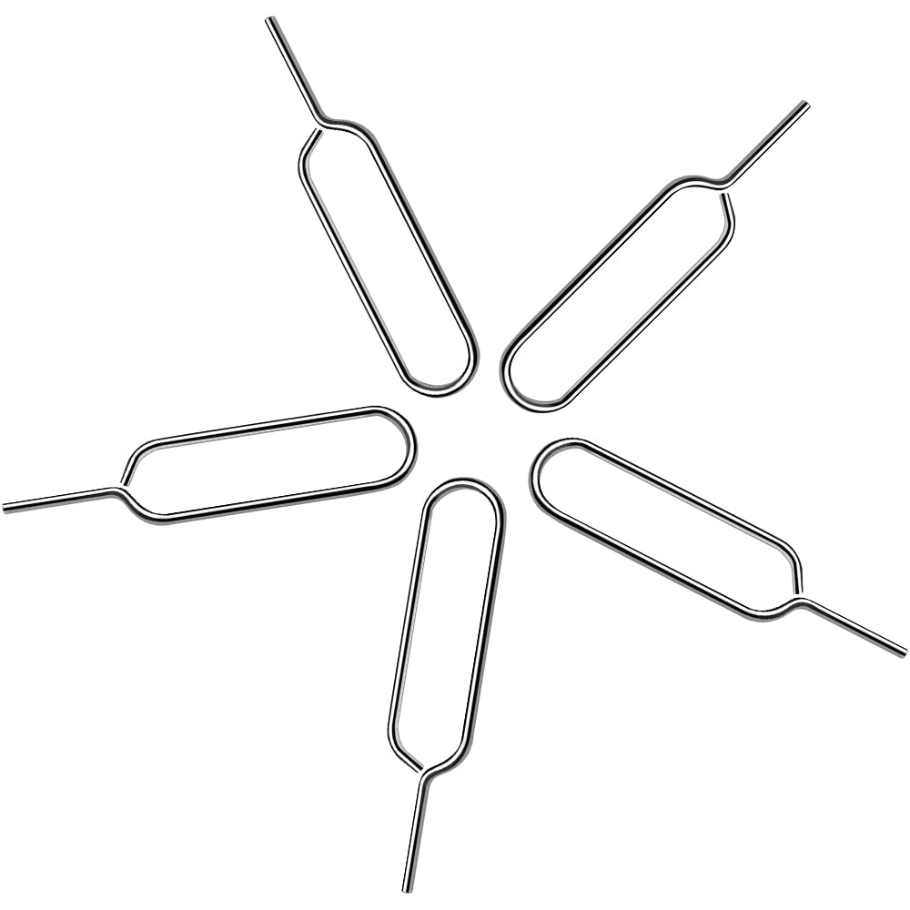 GranVelaStainless Steel Sim Card Tray Pin Eject Removal Tool 5 Pack