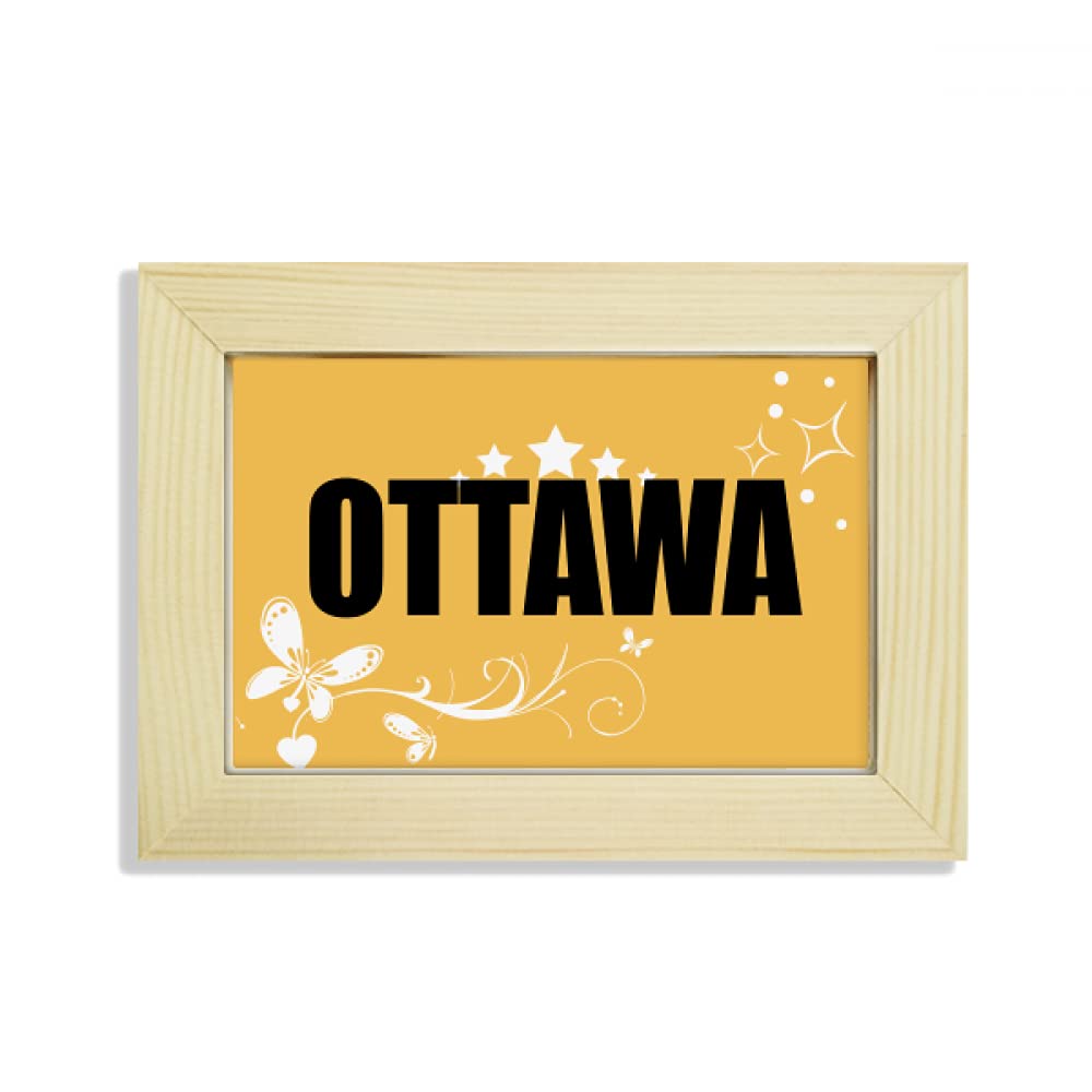 Pintura de Ottawa marco de fotos de flores madera para sobremesa y estantería