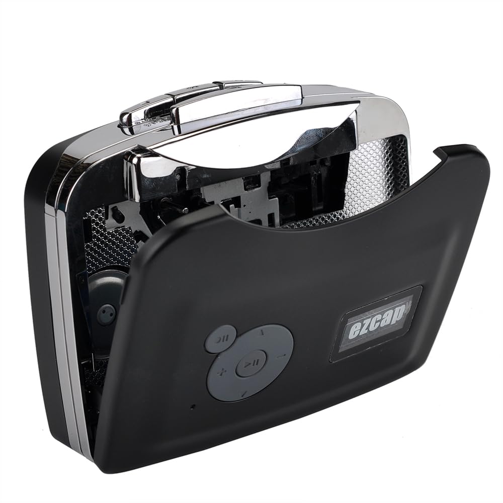 docooler Lettore di Cassette USB con Auricolari Convertitore da Nastro a MP3 Portatile Registratore vocale Altoparlante Incorporato Microfono