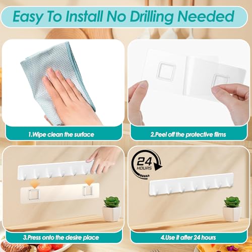 Geeric WK37W Key Holder For Wall, Adhesive Wall Key Hooks thumb #3