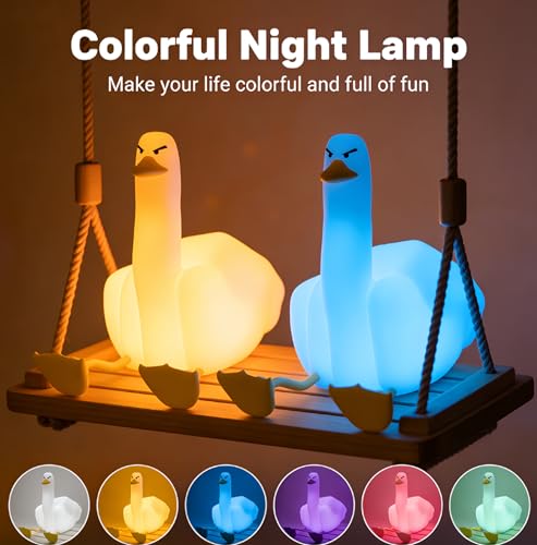 Lámpara de noche LED con diseño pato y 3 niveles de brillo miniatura 2
