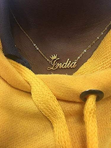 Miniatura 5 de Collar personalizado con nombre chapado en oro de 18 quilates, collares personalizados con nombre personalizado con placa de nombre, joyería para
