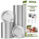 156pcs Canning Lids Regular Mouth, 70mm Mason Jar Lids Regular, Reusable Leak Proof Split-type Lids, Food Grade Material (Silver)