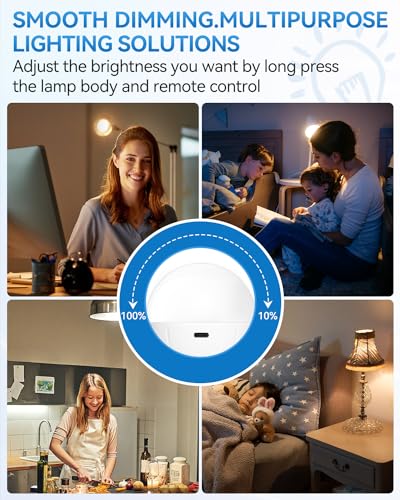 Luxkazsazzi Wirelessglow Rechargeable Light Bulbs With Remote, 3 Color Temperatures And Dimmable Battery Operated Light Bulbs thumb #2