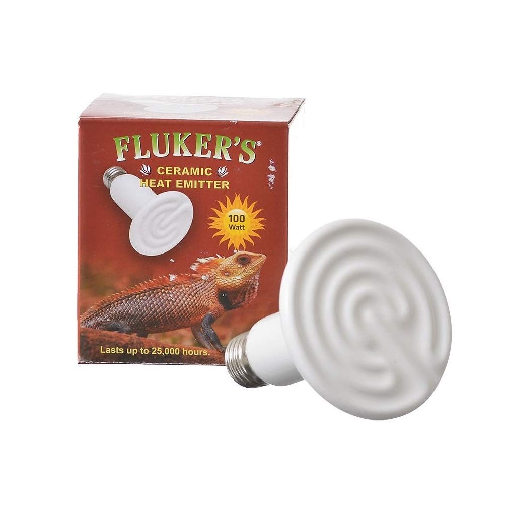 Fluker's Ceramic Heat Emitter, Natural Infrared Heating Bulb for Reptiles, 100 Watt