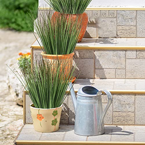 Artificial Plants 8 Pcs Artificial Onion Grass Bushes 23.6'' Plastic Wheat Grass Faux Greenery Shrubs Uv Resistant Plants For Indoor Outdoor Home House Office Room Garden Decor (Green) #TOP1