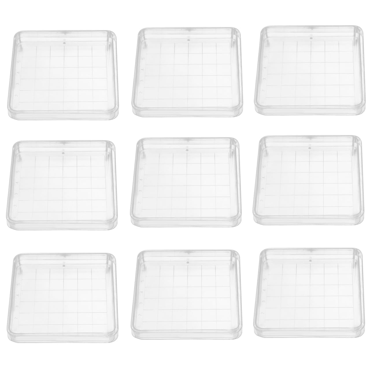 SHINEOFI 10 Boîtes de Petri Carrées 10X10 CM avec Couvercles Transparents Boîtes de Culture pour Microbiologie Mycologie Projets Scolaires et Recherches en Laboratoire