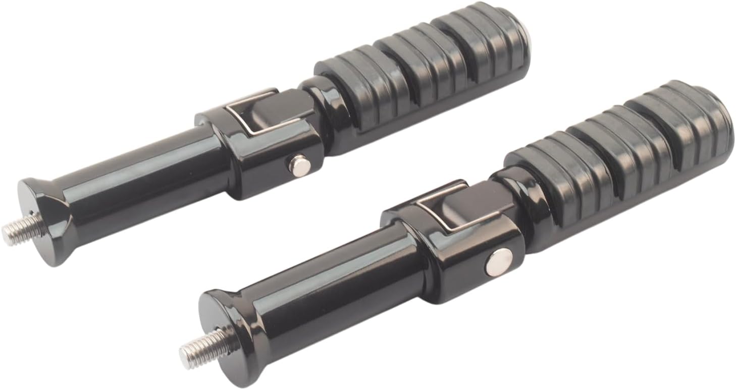 Upgraded Passenger Foot Peg Mounting Kit for Harley Softail 2018-2023, Fits Heritage, Fat Boy, Street Bob, Low Rider, Sport Glide – Adjustable CNC Aluminum Footpegs, Gloss Black