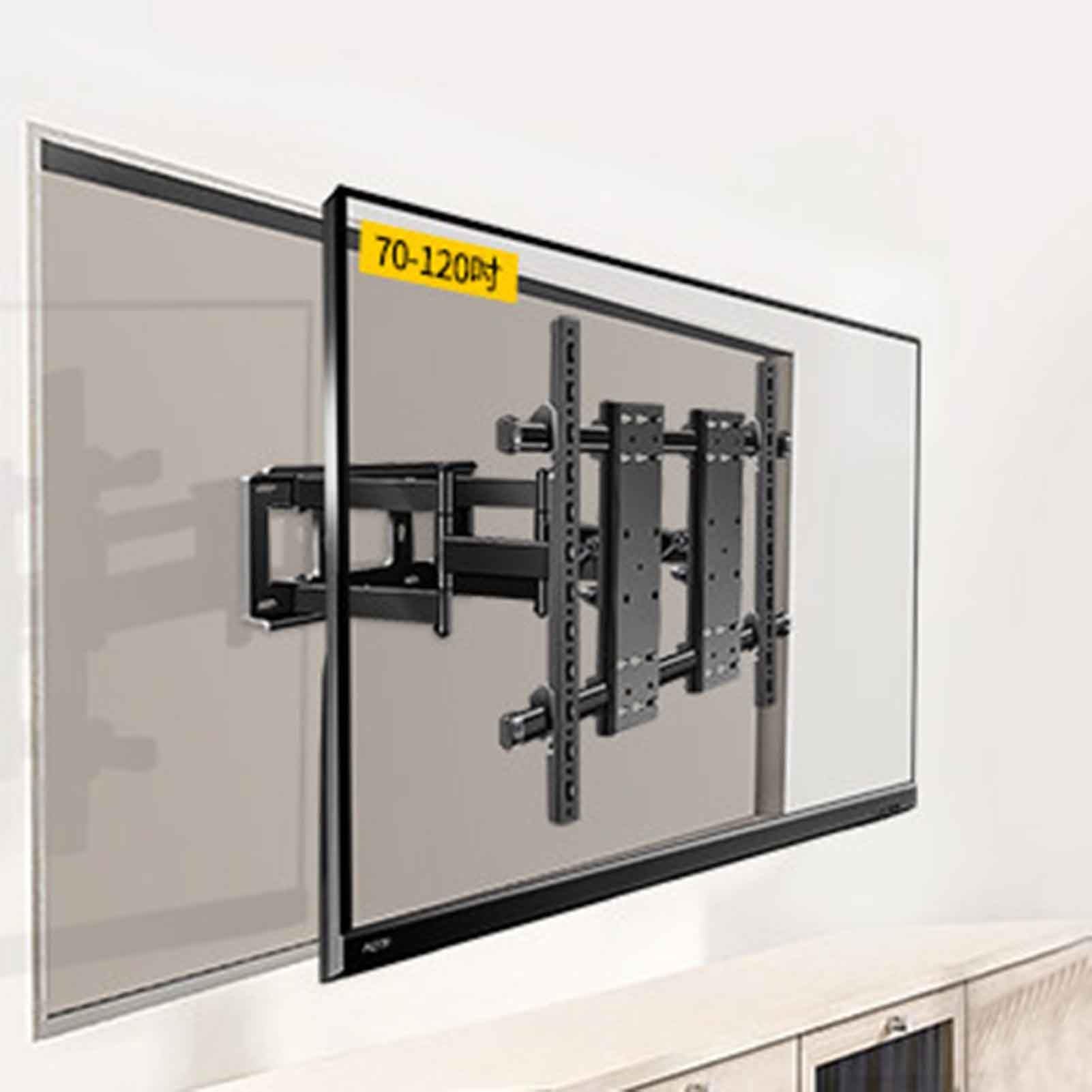 GUODDM TV Wall Mount, Telescopic Rotating Wall Bracket For Curved Screens, For 70-120 Inch Universal, Adjustable Left And Right Tilt