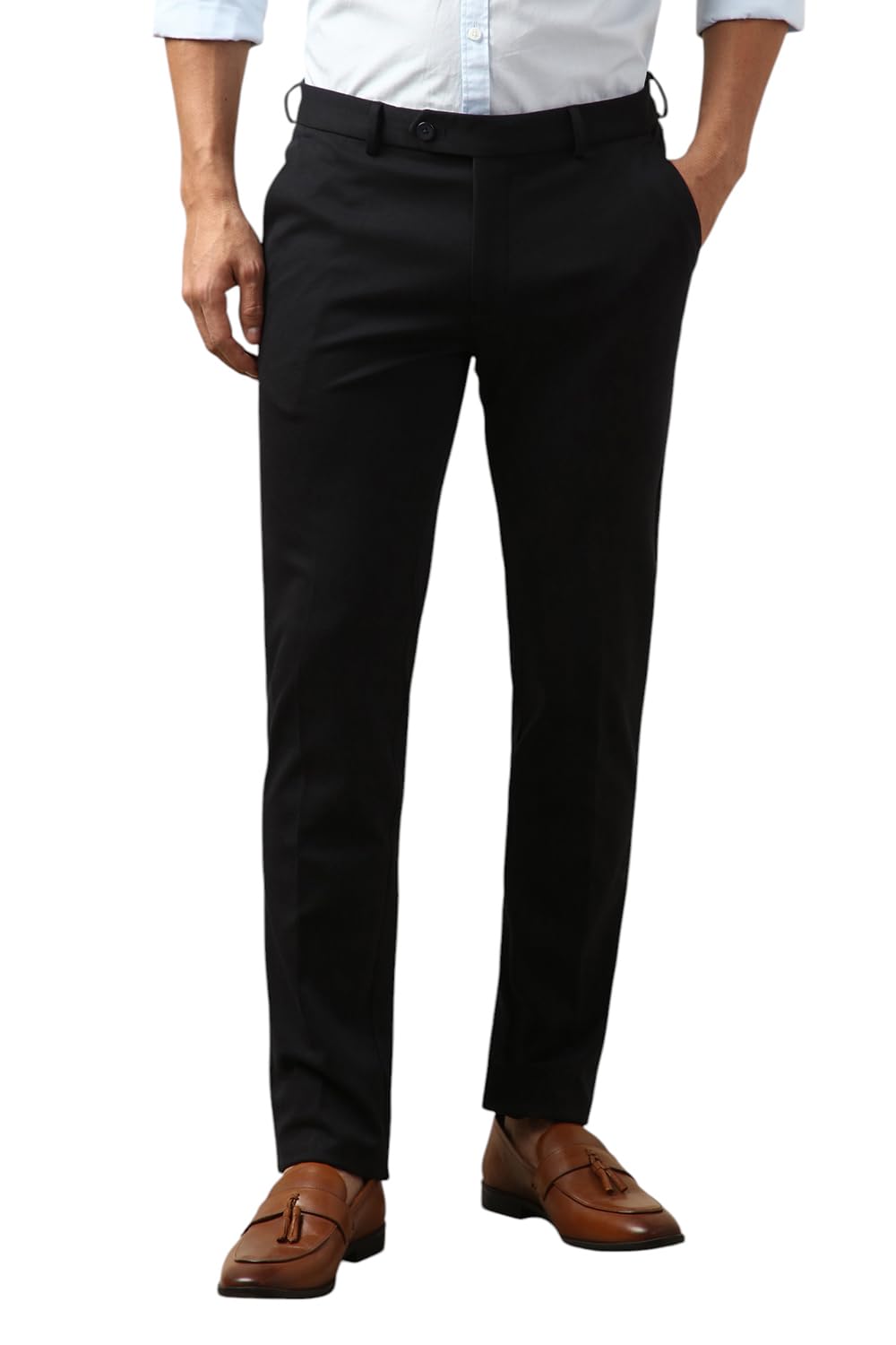 peter england Men's Mid Rise Slim Pants-picture-23