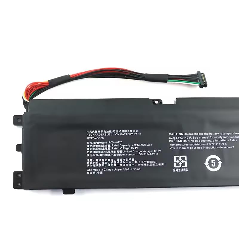 Batterie 15.4V 65Wh RC30-0270 Pour Razer Blade 15 2018-2019 – Remplacement Haute Capacité RZ09-0270