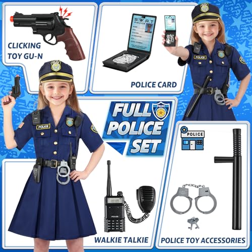 Disfraz de policía para niñas talla XS 3 años miniatura 3