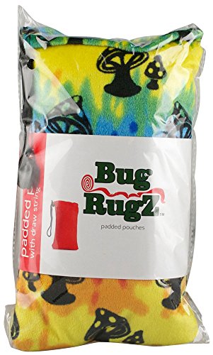 Bug Rugz Tie-Dye Mushroom Velvet Padded Pouch - Various Sizes (Large)