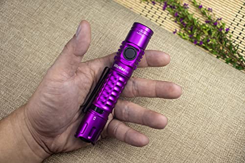 Wurkkos Fc12 Tactical Edc Flashlight Super Bright Torch 2000Lumens With Sft40 Led, Ipx-8 Waterproof Level Emergency Led Light For Camping Hiking Fishing Cycling(Purple) #TOP6