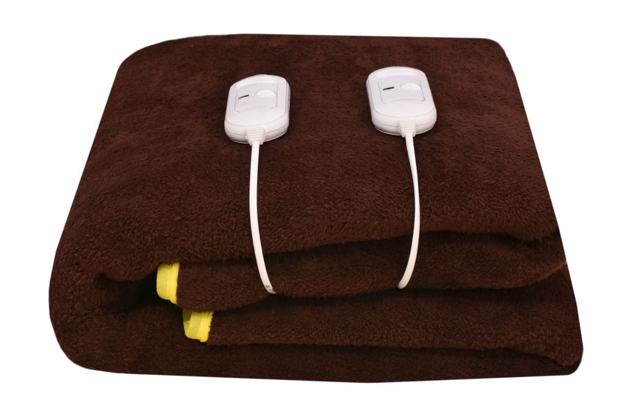 Electric Heating Pad, Double bed, Dual Controllers, Auto Shut-Off, Pain Relief Therapy, Warm & Cozy 4