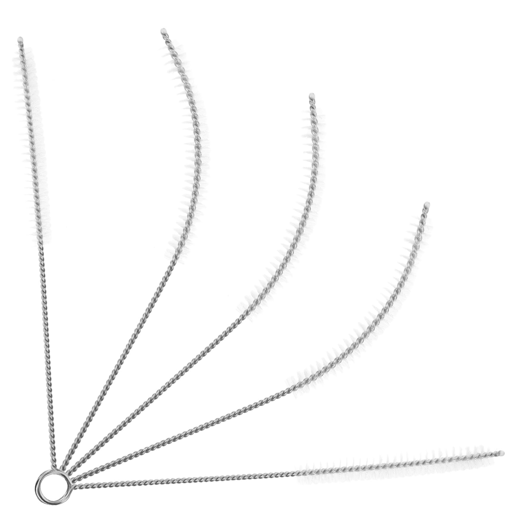 Mobestech 25 STK Reinigungsbürste Für Brennschneidrohre Multifunktions-rohrbürsten Tragbare Pfeifenreiniger Wasserrohr Flaschenbürstenreiniger Reagenzglas Langer Strohhalm Weiß Nylon