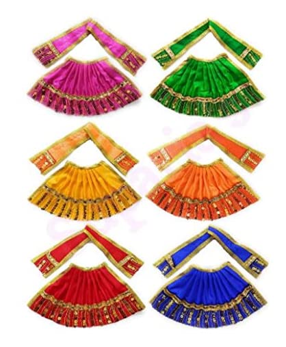 KAM Home MATA Rani Chunri/Patka & Lehanga Dress for Goddess Durga/Lakshmi/Saraswati/Parvati (Devi Dress) (2 INC, 2)-image-19