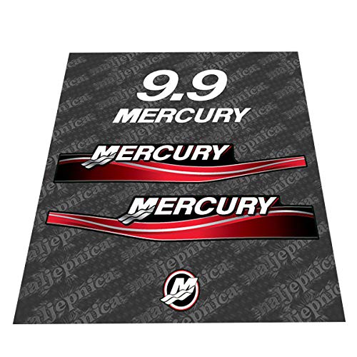 Image of 411 Decals Aftermarket Replacement Compatible with 9.9 (2005-2007) Outboard Decal (Sticker) Set