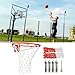 Basketball Hoop Net - Wall Mounted Rim, Steel Ball Goal, Rust Resistant Frame, Training Support, Sports Accessories for Driveway Practice, Gym Sessions and School Courts, 35cm