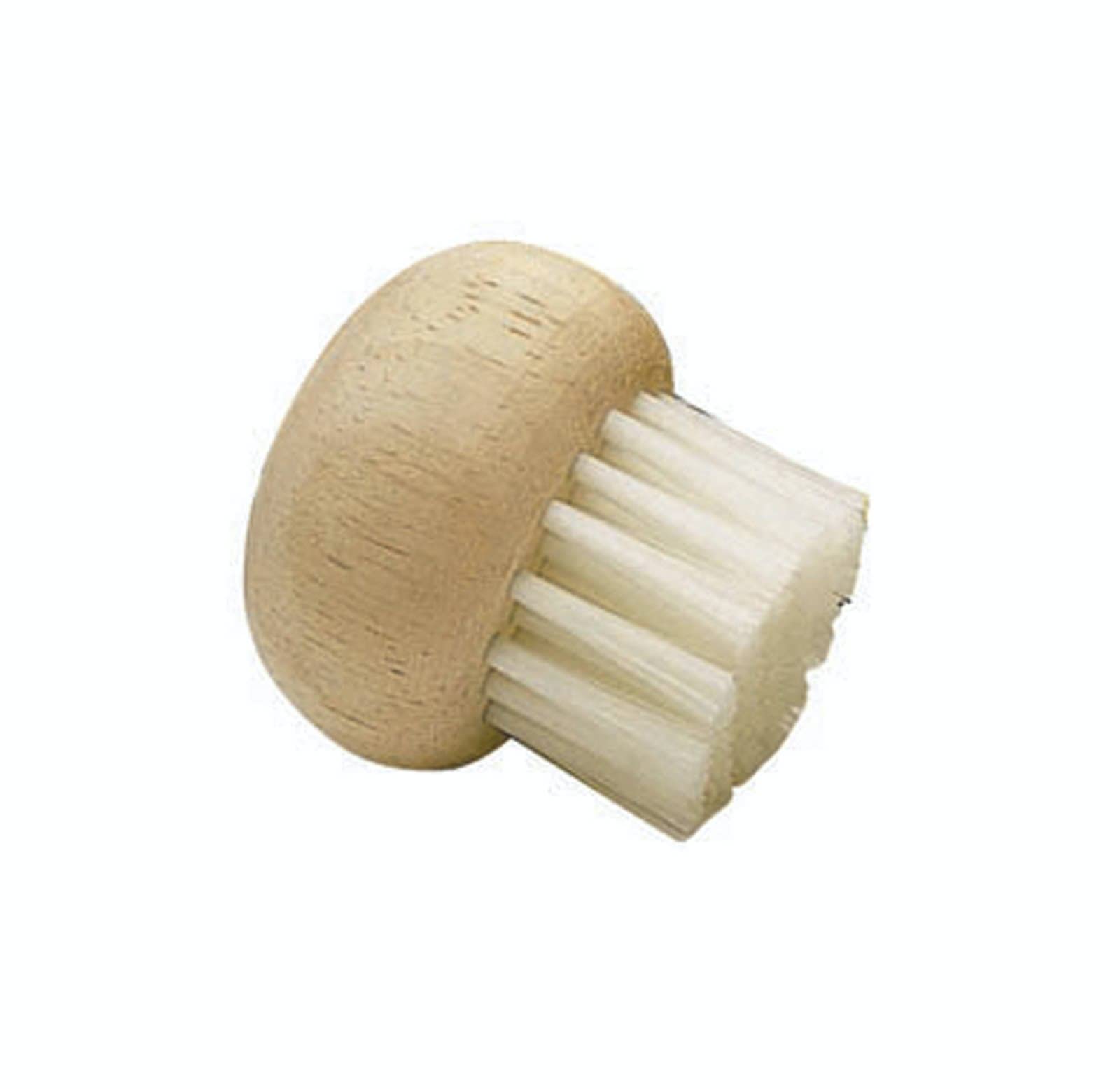KitchenCraft Wooden Mushroom Brush, Rubber Wood/Nylon, 5.5 cm, Brown/White