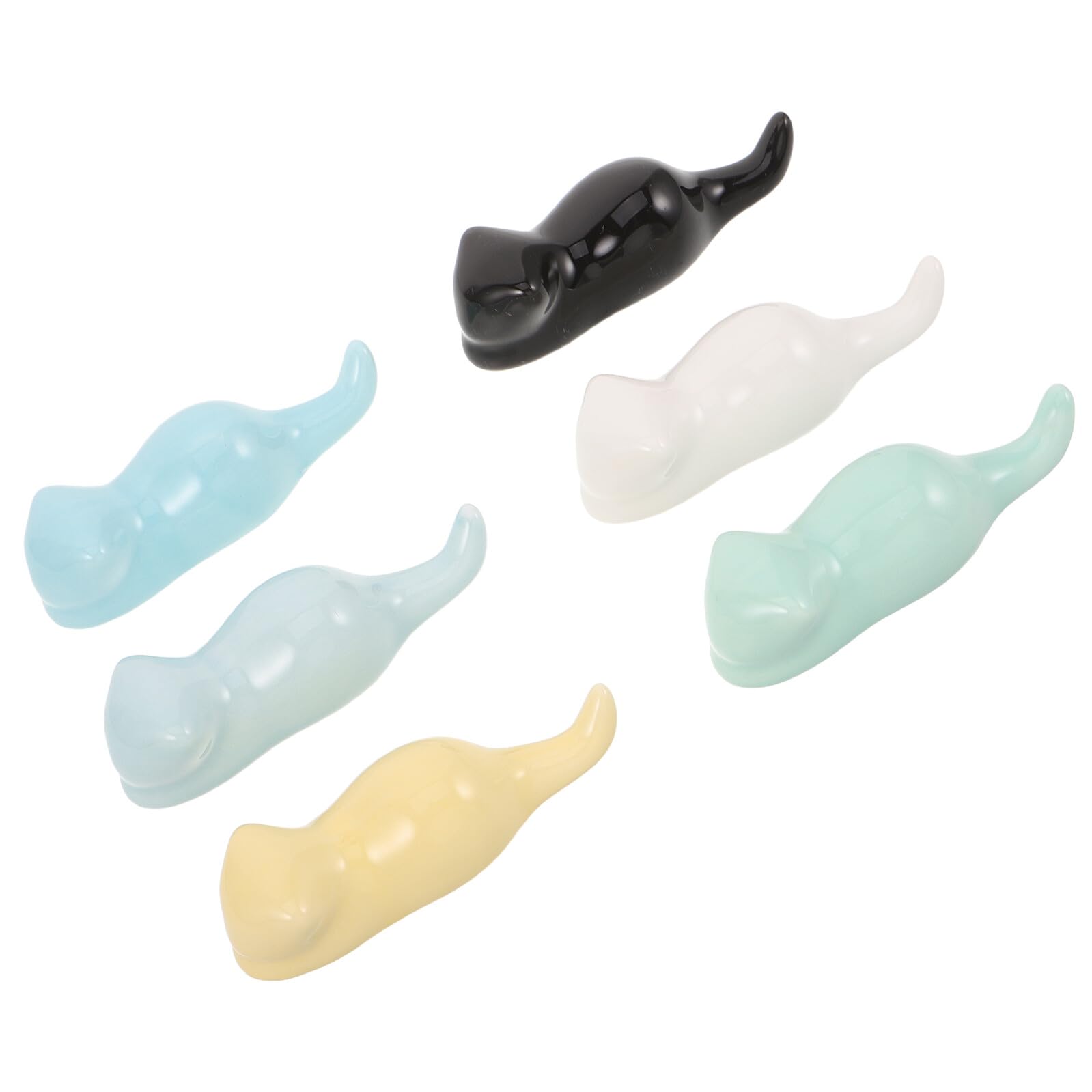 Support pinceau chat en porcelaine anti-tache lot de 6 pour aquarelle