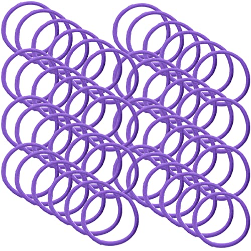Topkids Accessories 48pc Elastic Hair Bands for Girls and Women, Hair Ties No Damage, Hair Accessories for Women, Hair Elastics, Hair Bands for Women, Hair Bobbles (Purple)