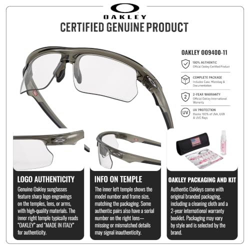 Image of Oakley BISPHAERA OO9400 Rectangle Sunglasses With Official Eyewear Kit | Men's & Women's Sunglasses
