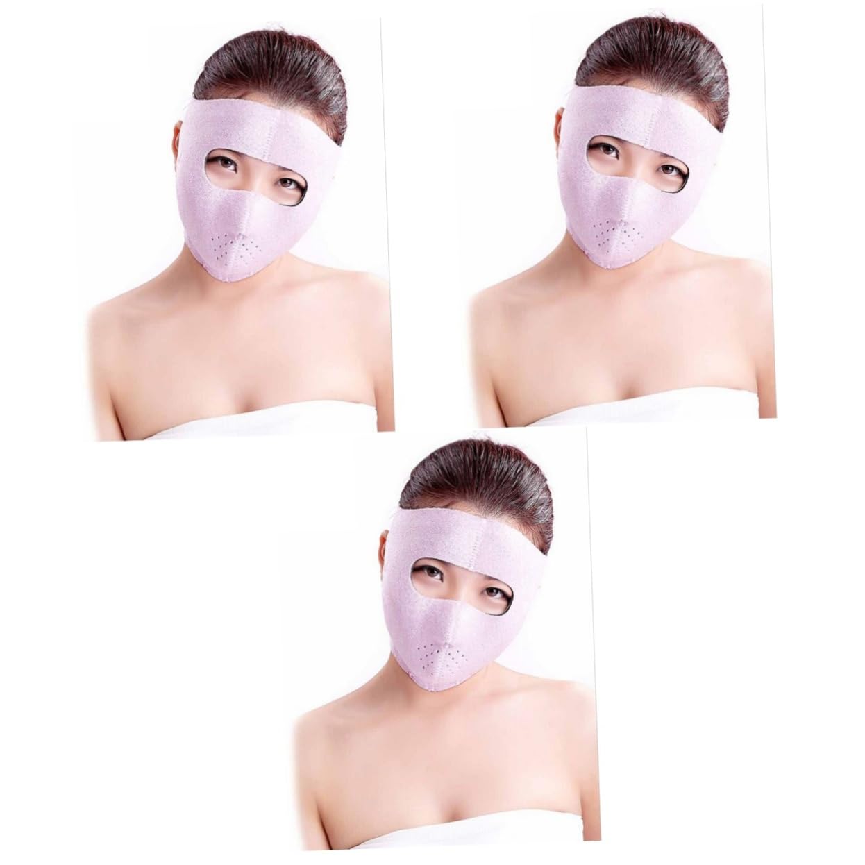 FOMIYES 3 Pezzi Maschera Viso Idratante Al Collagene Per Donne - Maschera Viso Antirughe - Effetto Cedimento