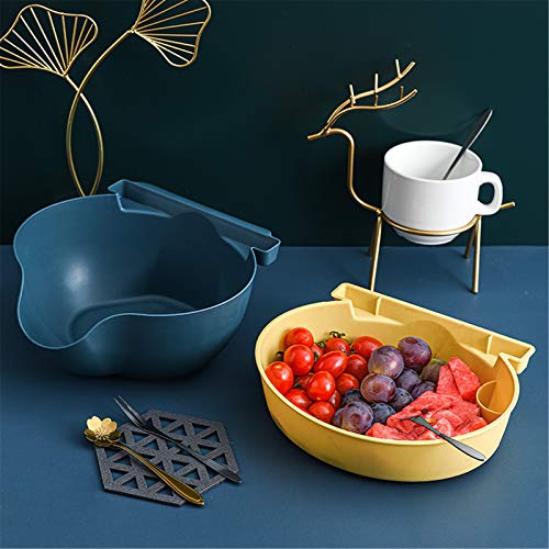 Multi-function Stylish Snacks Storage Box Double Layer Container Household Plate Serving Dish Organizer - Perfect For Snacks, Fruit, or Pistachio/Sunflower Seeds Storage Box- Bonus Phone Slot