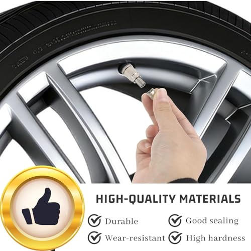 6 Stück Felgenventile Metallventile Universal Stahlventile für Alufelgen mit Gummidichtung - Luftdicht und Langlebig