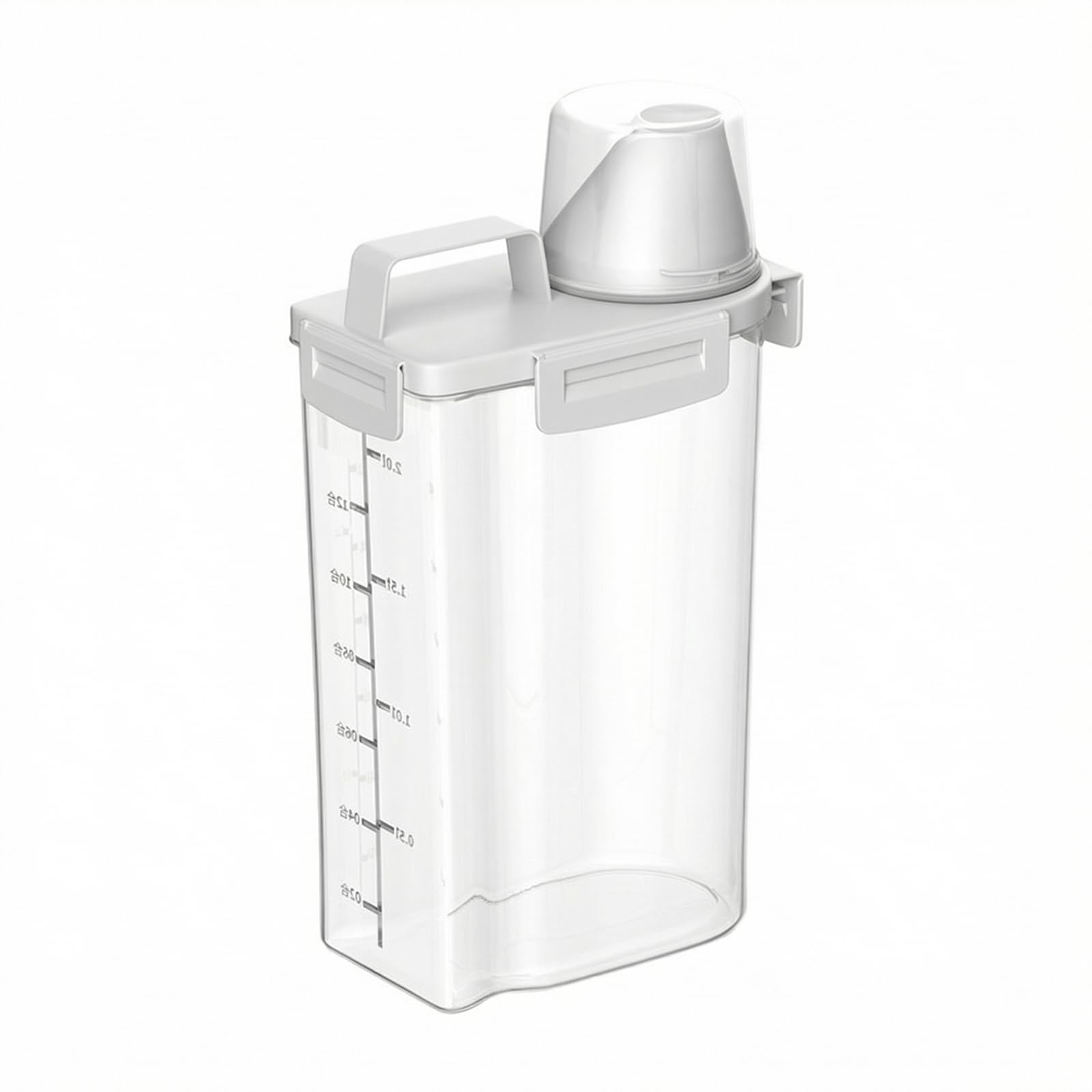 QBXMY7 Laundry Detergent Storage Container, 2500ml with Measuring Cup