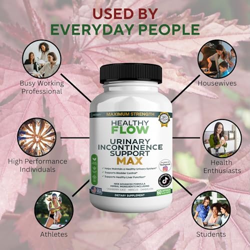 Image of Healthy Flow Urinary Support Max Feminine Bladder Control, Extra Strength Urinary Formula, 60 Capsules (Pack of 20)