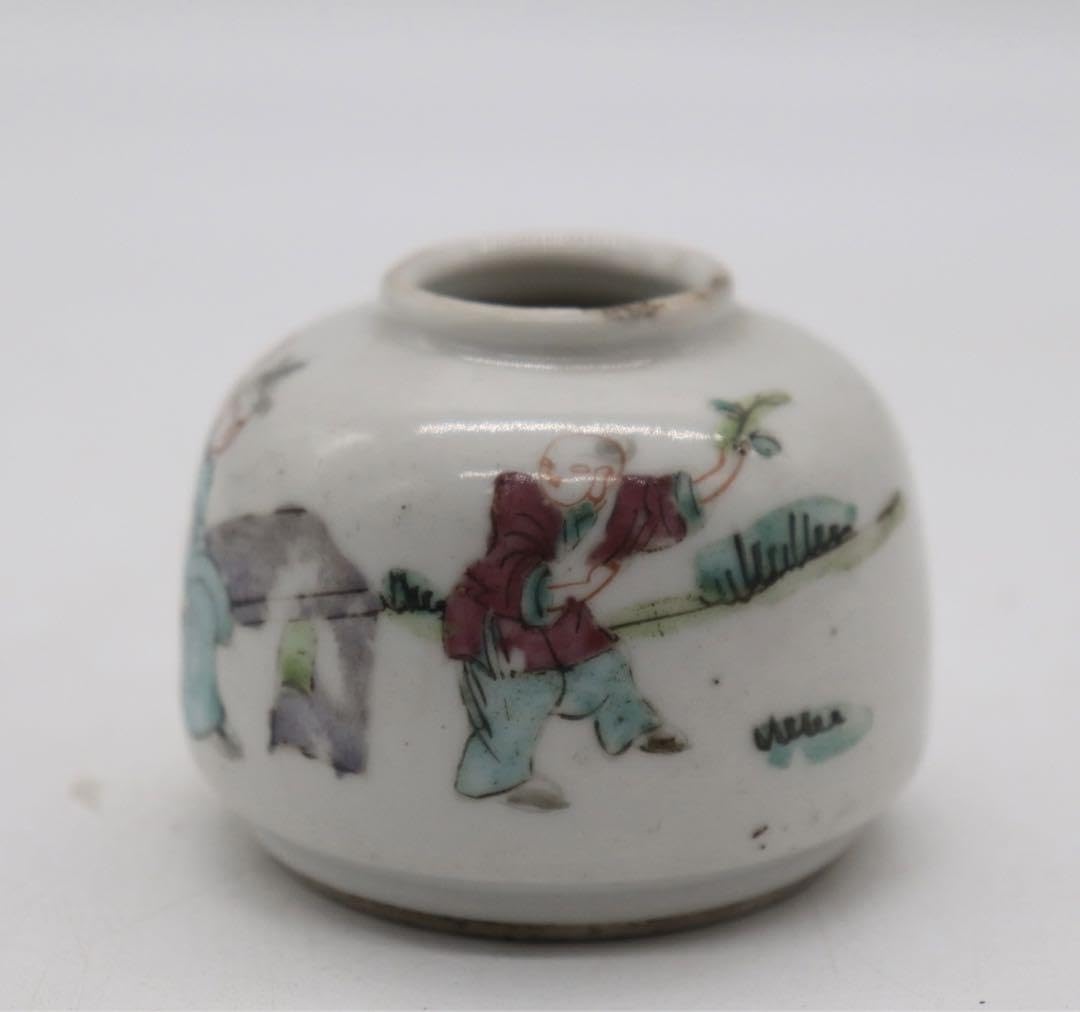 Amazon.co.jp: 中国 清時代 粉彩人物紋鳥餌壺 : ペット用品