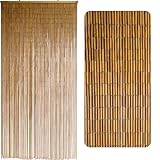Vietbud Décor Natural Bamboo Beaded Curtains for Doorways, Decorative Room Divider, Natural Vietnamese Craft, Indoor Hanging Bamboo Blinds, Sturdy Hook, Easy to Clean, 35.43 x 78.74 Inches