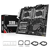 MACHINIST X99 Dual CPU Motherboard, LGA 2011-V3 Computer Server Motherboards (Intel i7 5th/6th Gen, PCIe 3.0, DDR4, Dual LAN, Dual M.2, SATA 6Gb/s, E-ATX) for Intel XEON E5 V3/V4 Series Max 256G